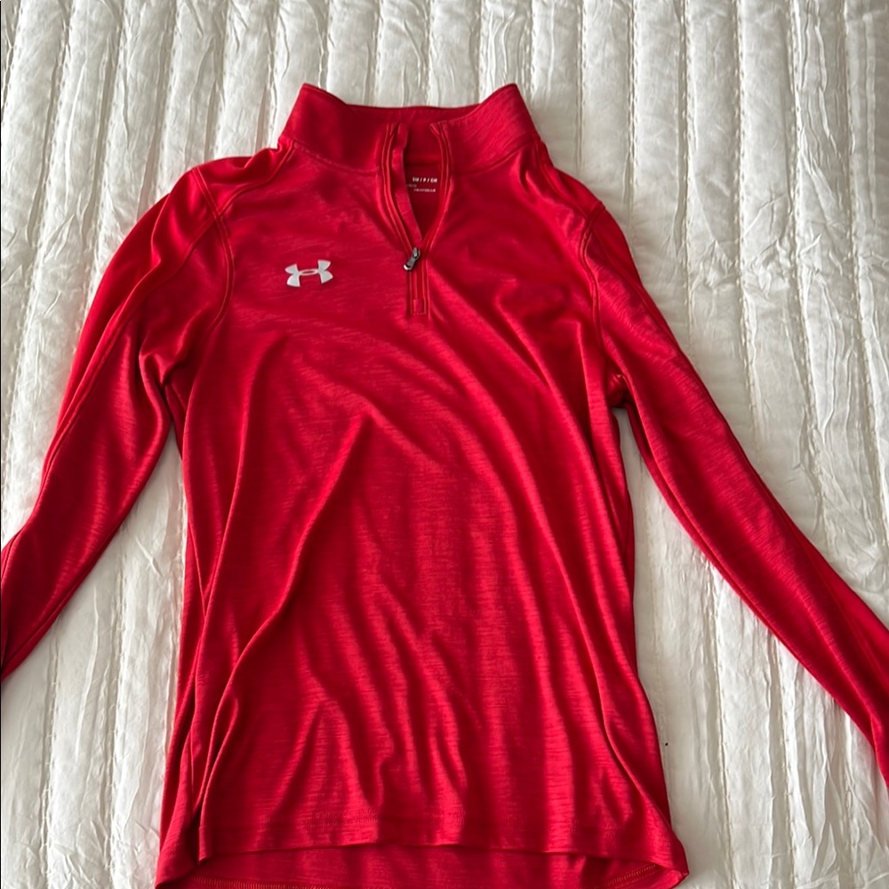 Under Armour Red Quarter-Zip Pullover
